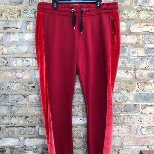 IVY PARK Red Velour Sweatpants